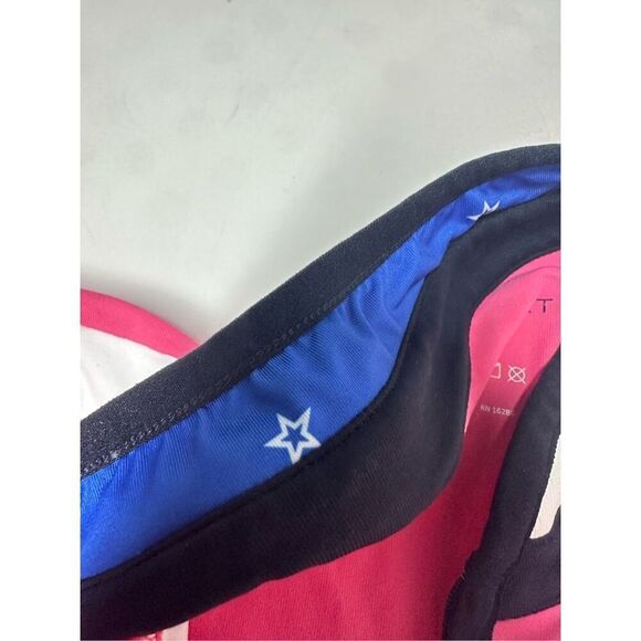 Lohla Sport The Laurie Chevron Top Long Sleeve Athletic Womens Sz M Pink White - Picture 10 of 11